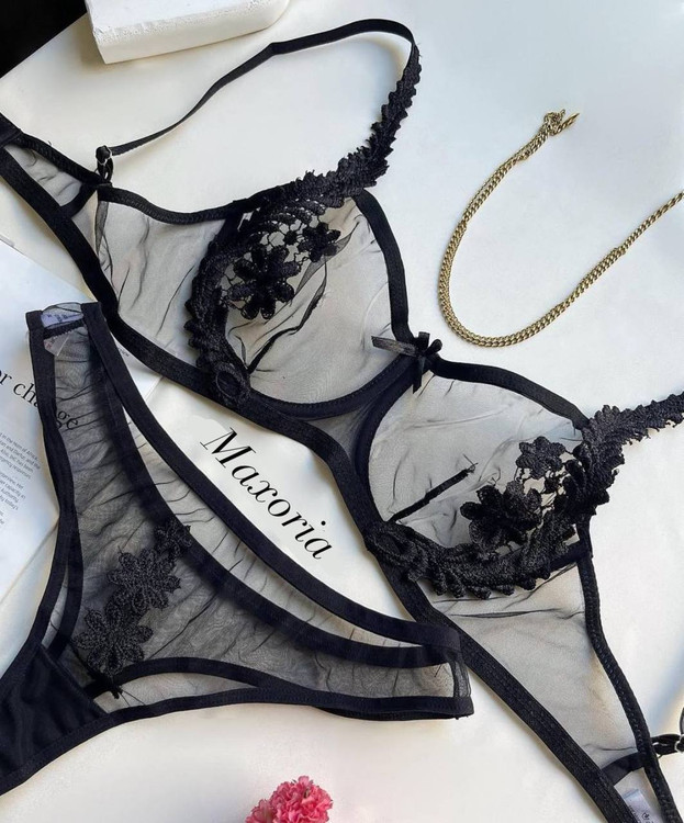 ست شورت و سوتین زنانه طرح لبنانی برند مکسوریا